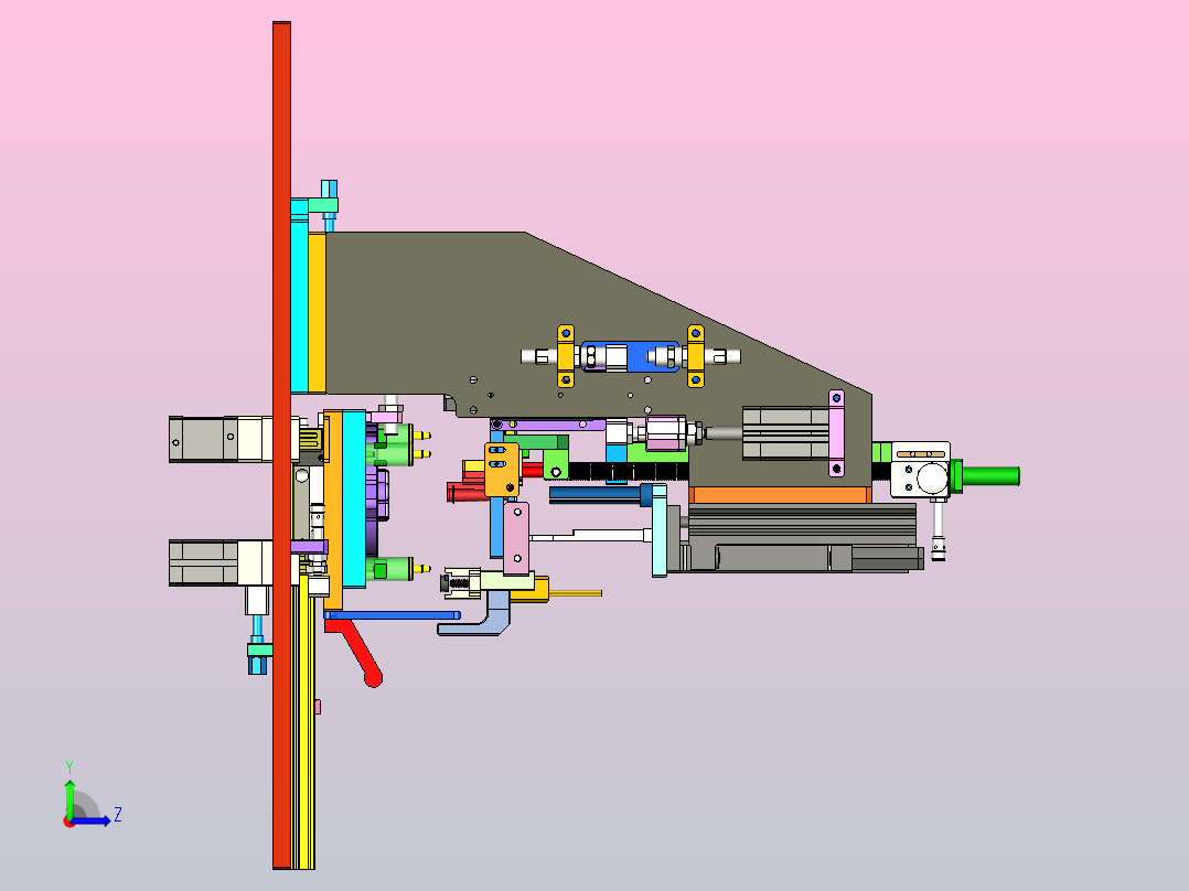 卡簧自动组装机构左视图