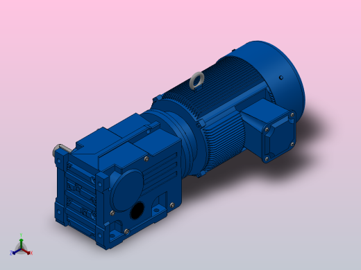 K47底脚轴伸式安装螺旋锥齿轮减速机K47-Y1.5-4P-39.61-M1-0°-A