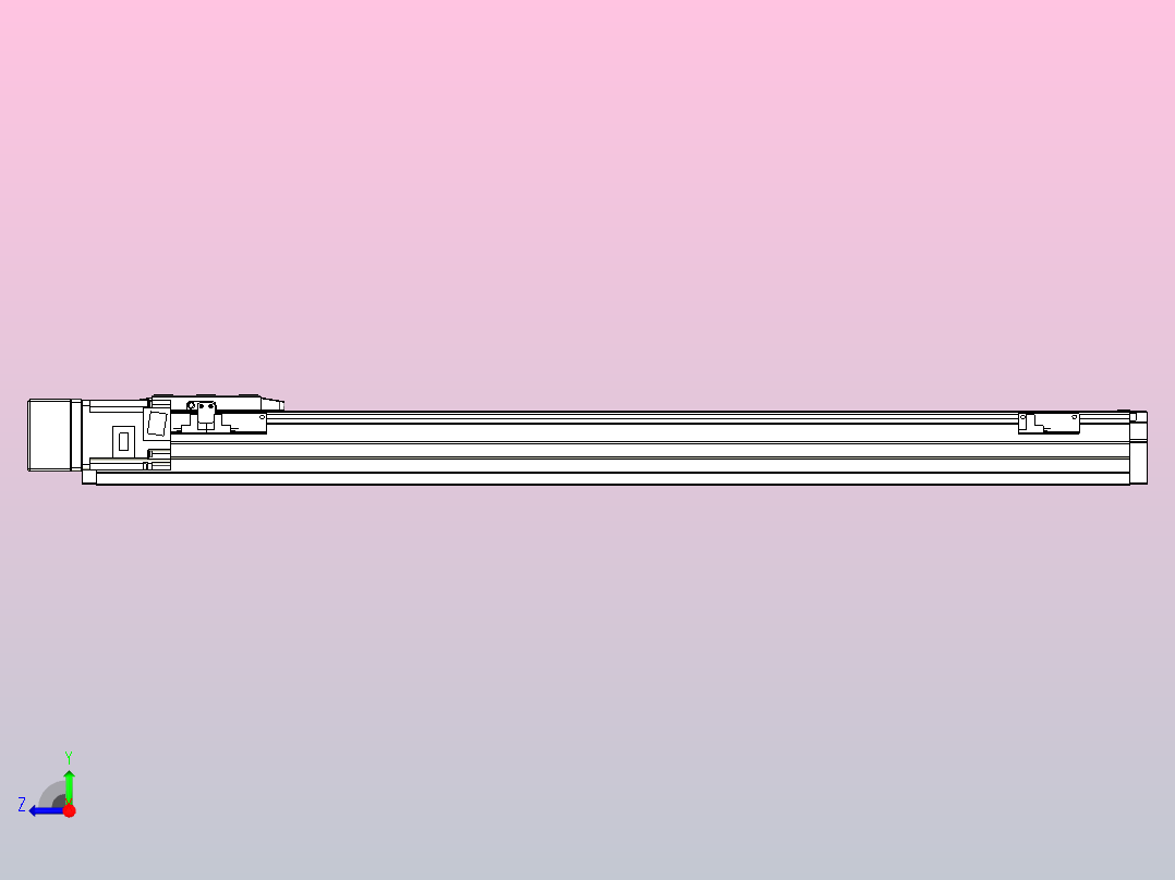 滚珠丝杠直线轴内置导轨TPA-GCR-80-1610C-L700-ML-M40-N3右视图