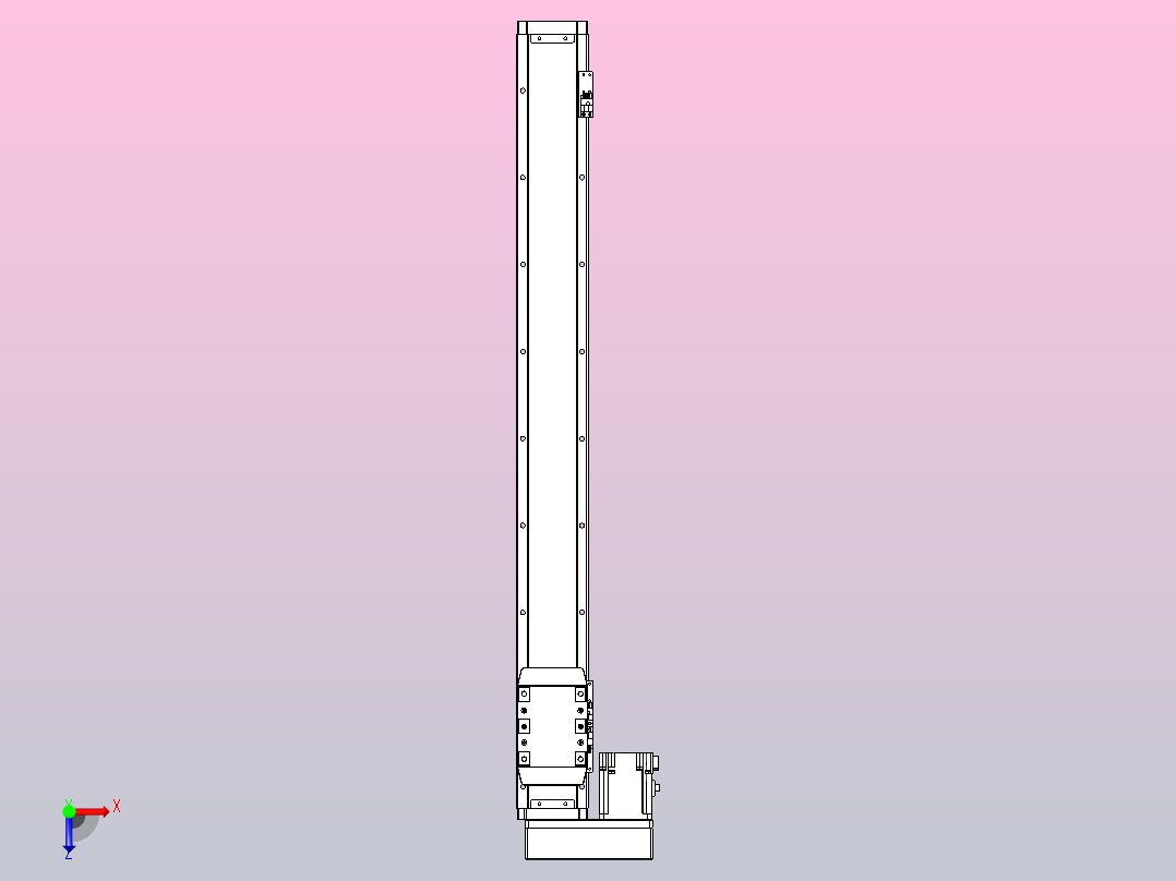 滚珠丝杠直线轴内置导轨TPA-GCR-80-1610C-L700-ML-M40-N3俯视图