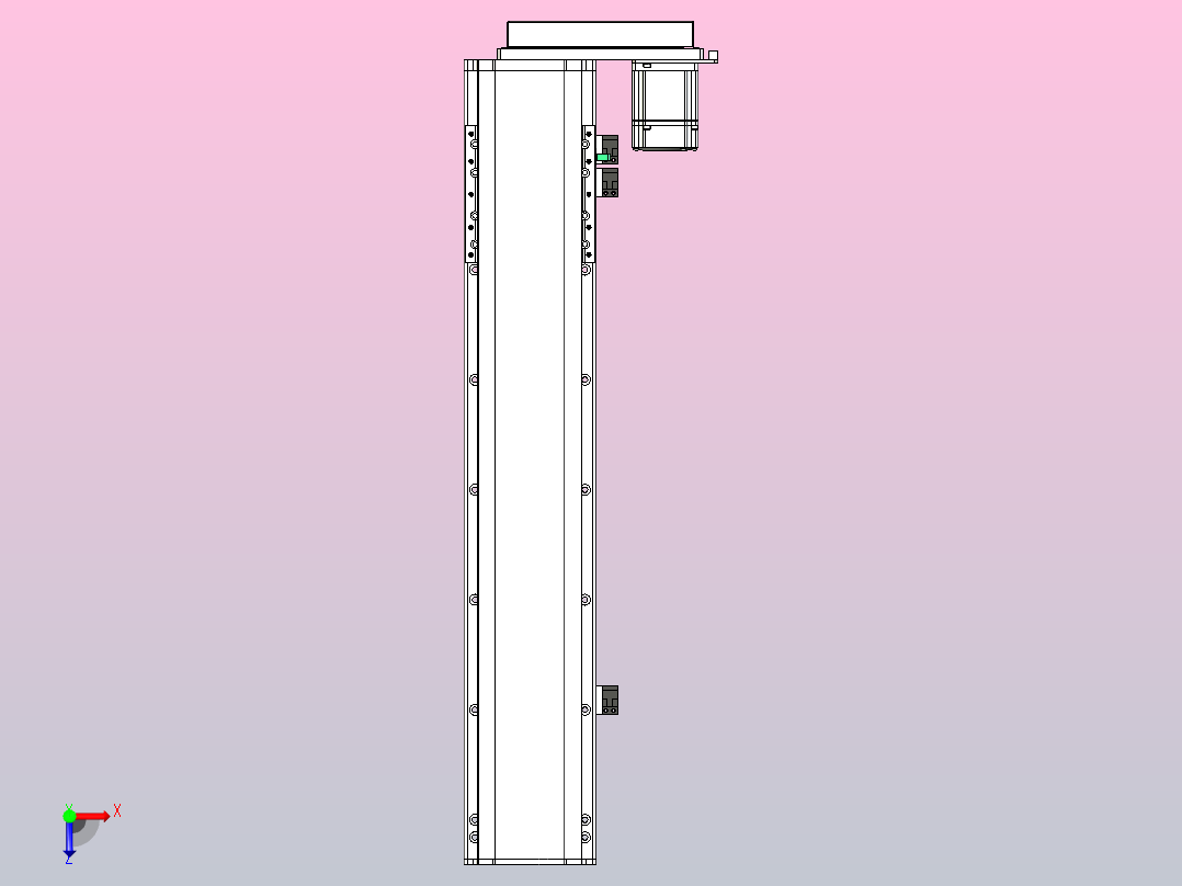 MT120BS半封闭丝杆滑台[MT120BS.L#.500.BR.P40.C3]俯视图
