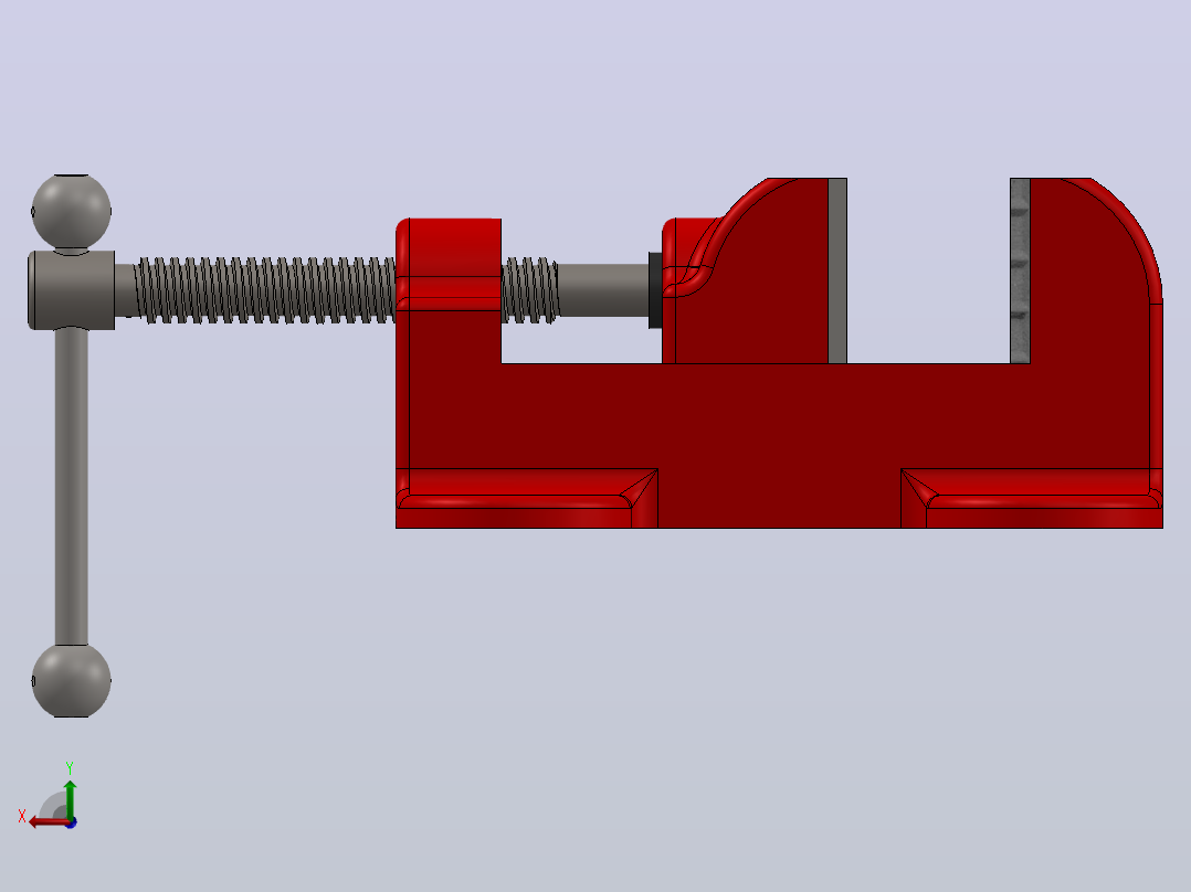 机器虎钳后视图