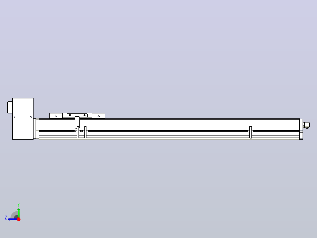 MCB14无尘皮带滑台[MCB14-L40-600-RU-P20-C3]右视图