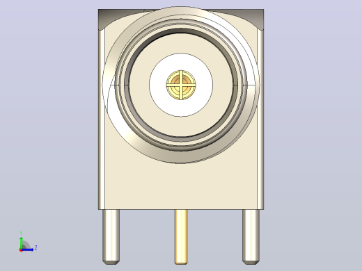 Rosenberger 10 GHz TNC直角PCB同轴连接器左视缩略图