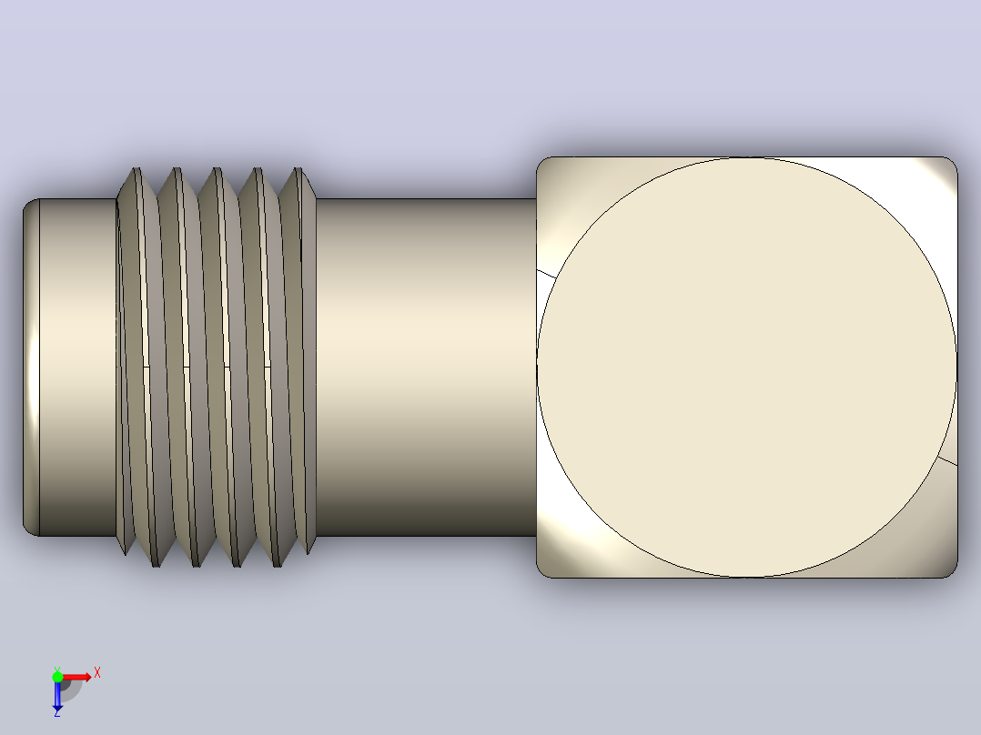 Rosenberger 10 GHz TNC直角PCB同轴连接器俯视图