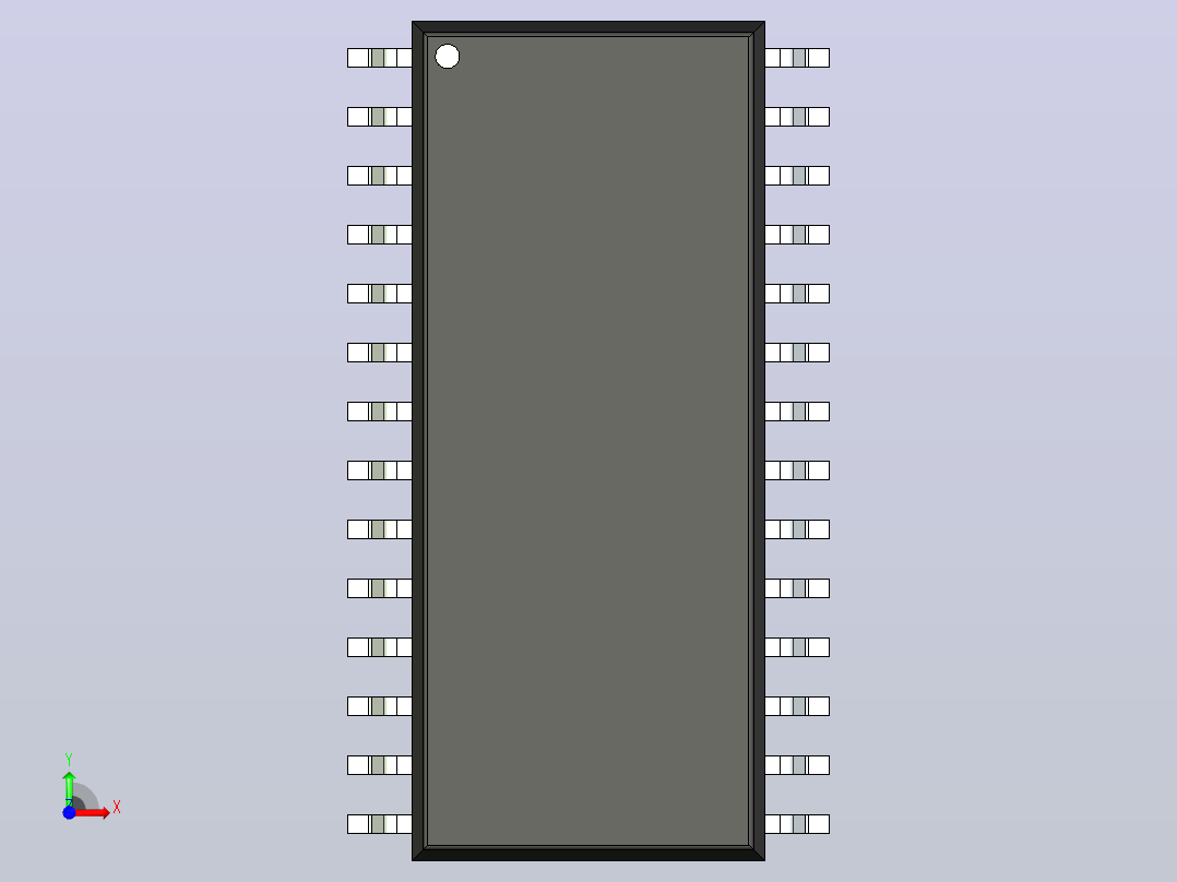 106x SOIC 封装（小外形集成电路）SOIC127P1030X265-28N前视图