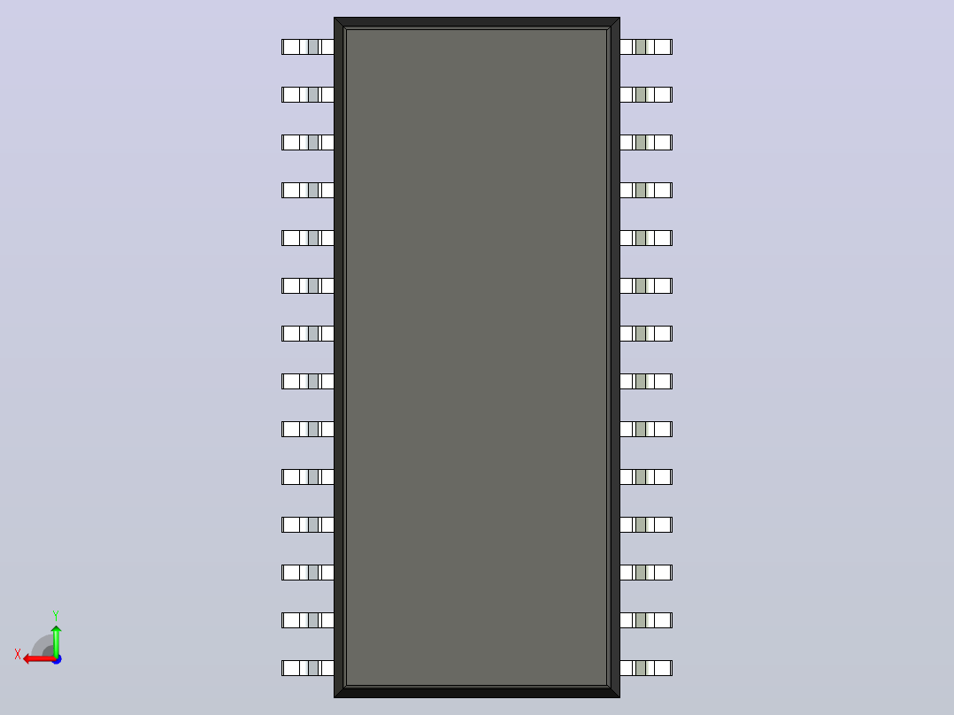 106x SOIC 封装（小外形集成电路）SOIC127P1030X265-28N后视图