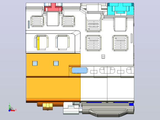 NB1LE-63 2P剩余电流动作断路器三维模型202307前视缩略图