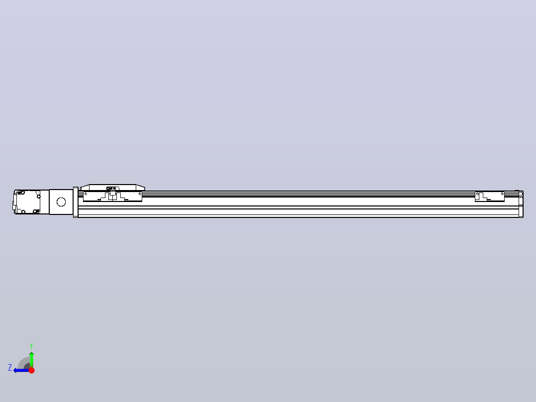机器人皮带驱动直线轴TPA-GCB-50-P42-L650-QL-M10-N3右视图