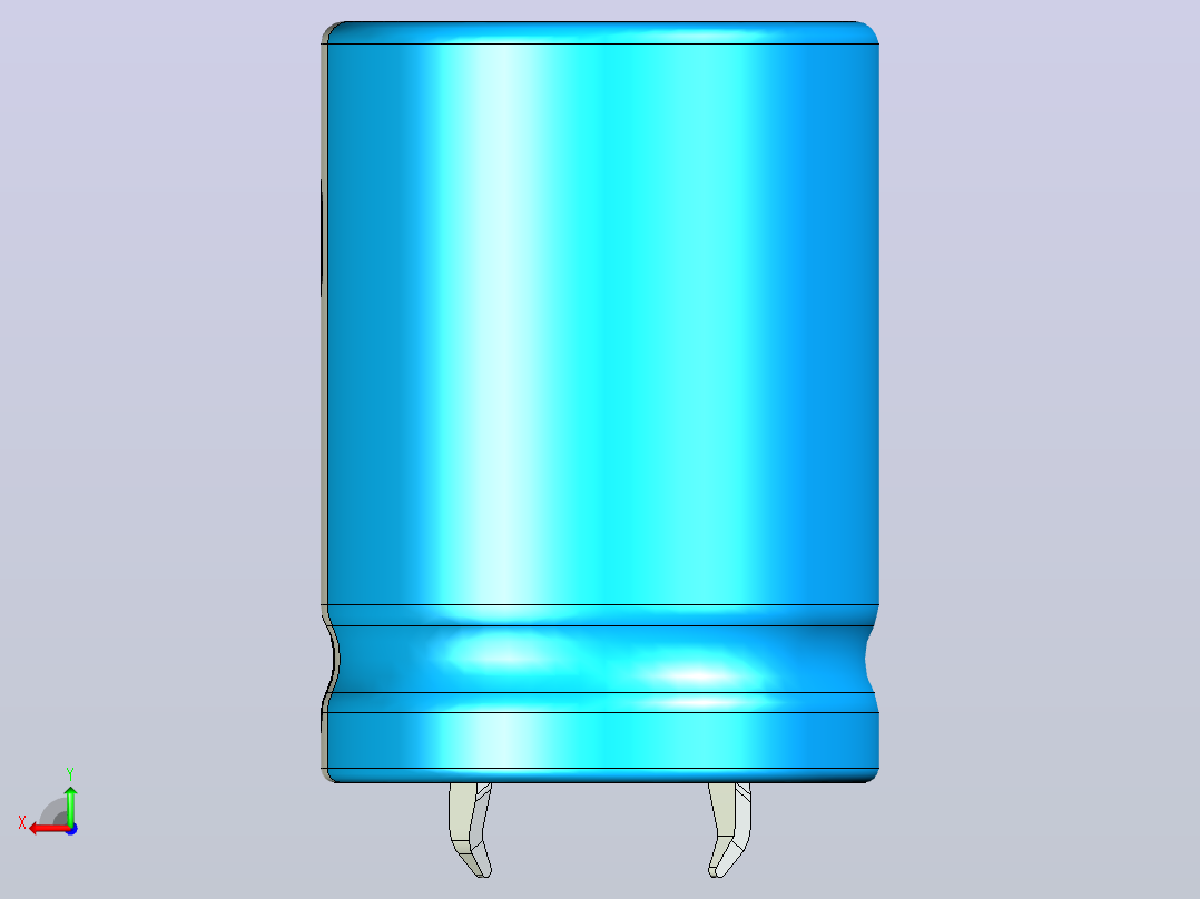 22 x 30蓝白底片电解电容器后视图