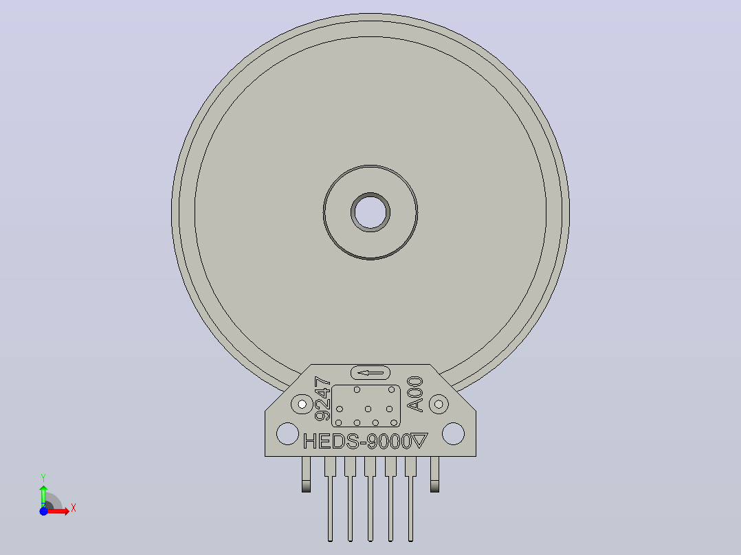 HEDS 9000 A00 9100光学编码器50mm光盘前视图