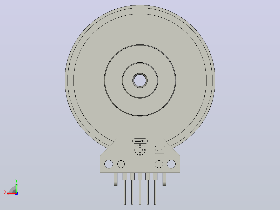 HEDS 9000 A00 9100光学编码器50mm光盘后视图