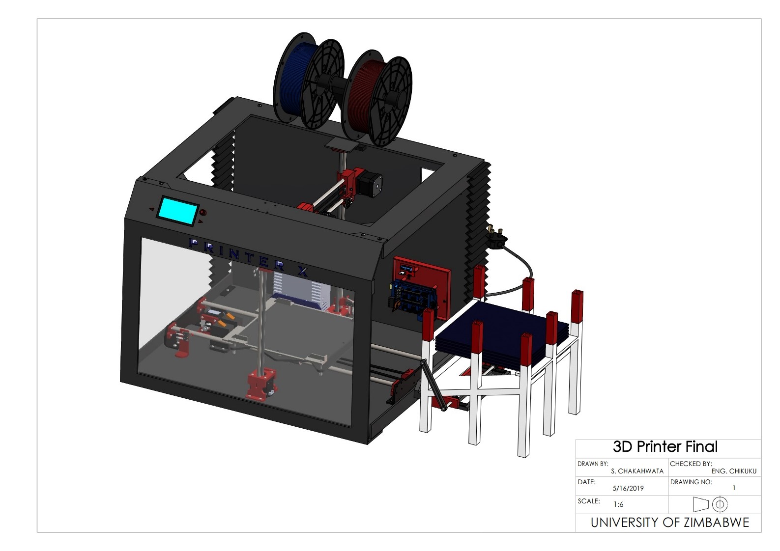塑料热熔3D打印机