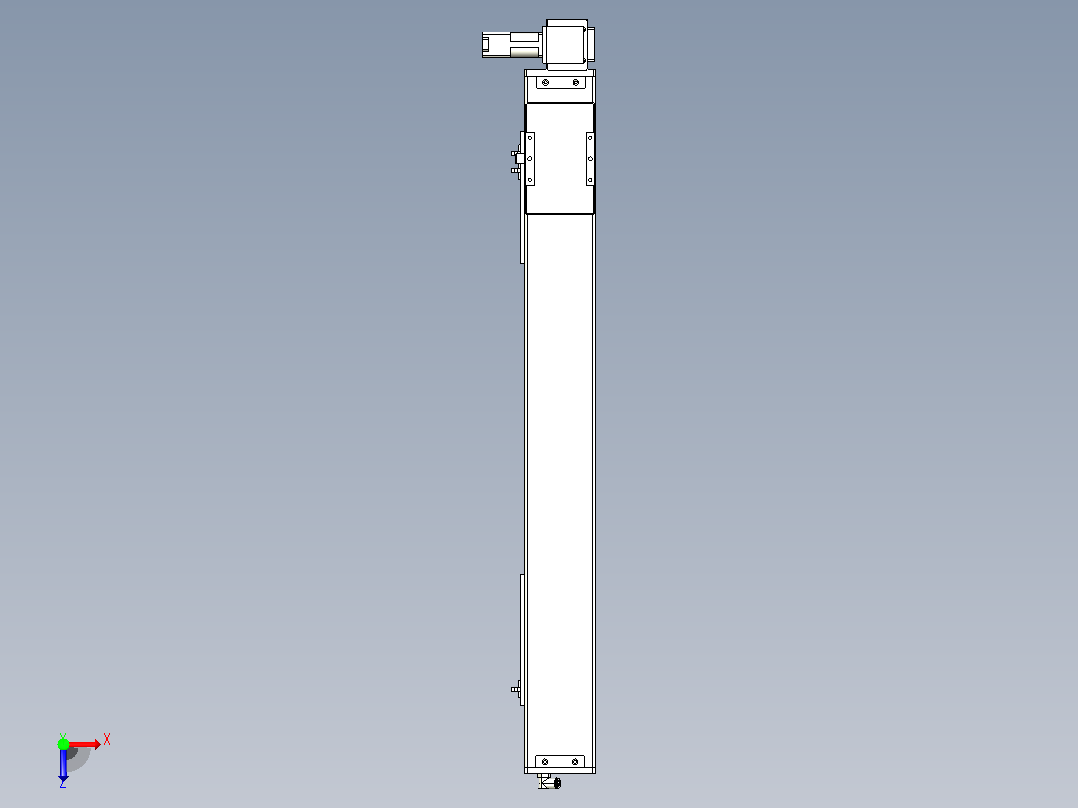 MCB10无尘皮带滑台[MCB10-L32-800-LU-100W-C3]俯视图