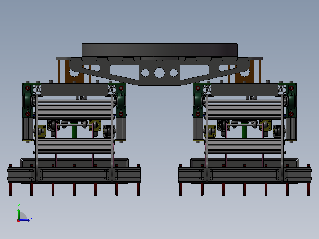 两个25kg煤袋的双抓手sw12左视图