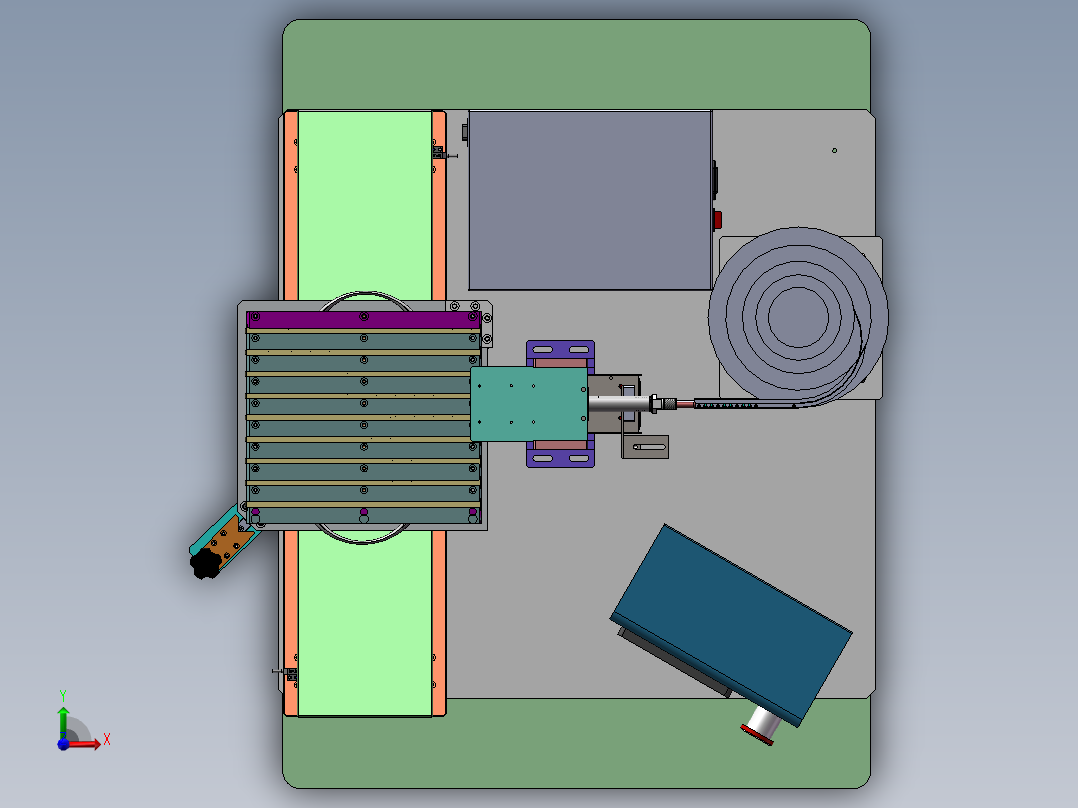 铁片排列机sw18可编辑前视图