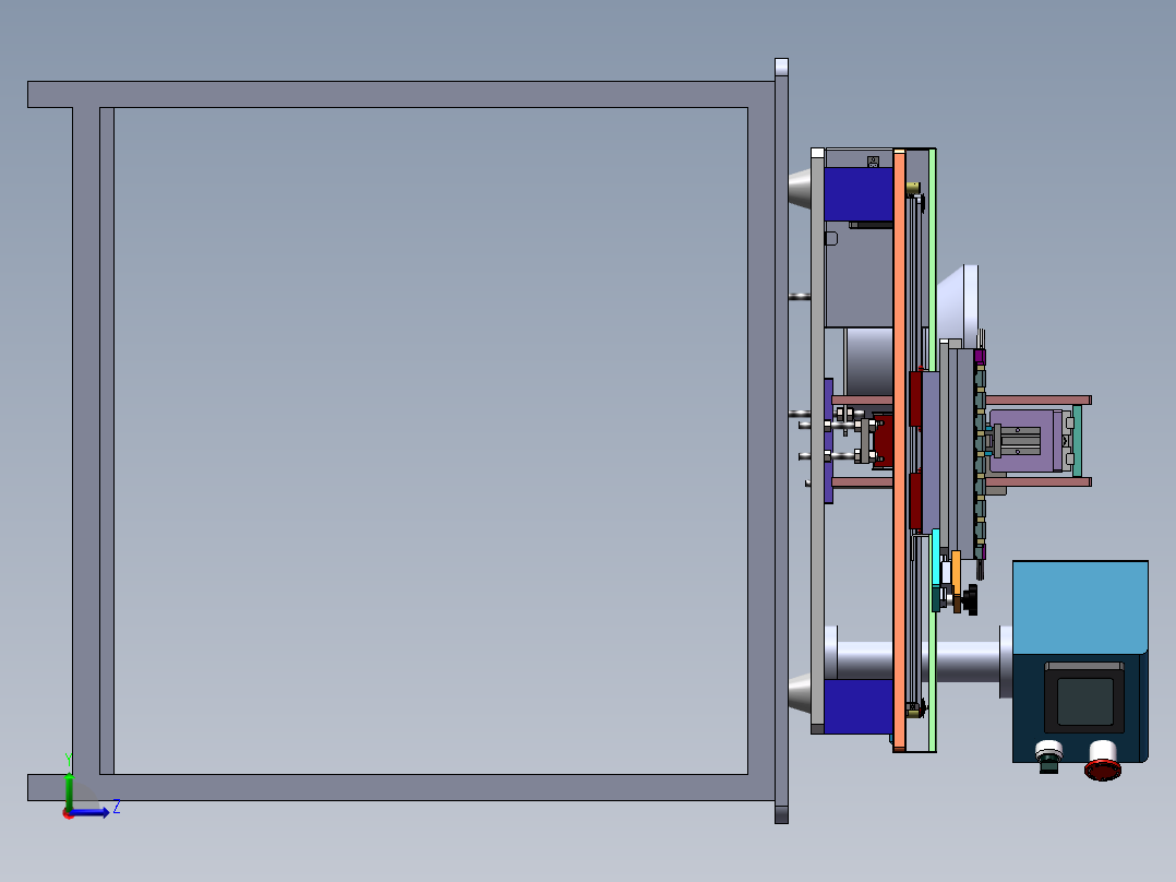 铁片排列机sw18可编辑左视图