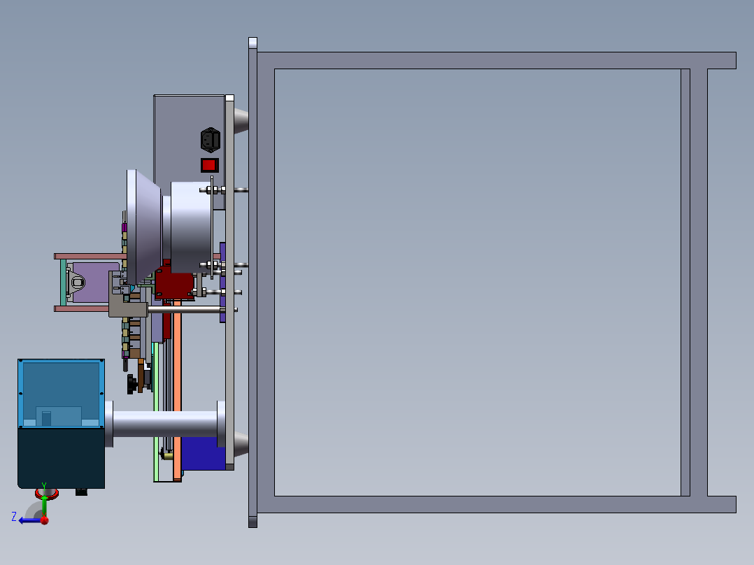铁片排列机sw18可编辑右视图