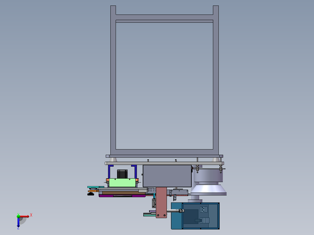 铁片排列机sw18可编辑俯视图