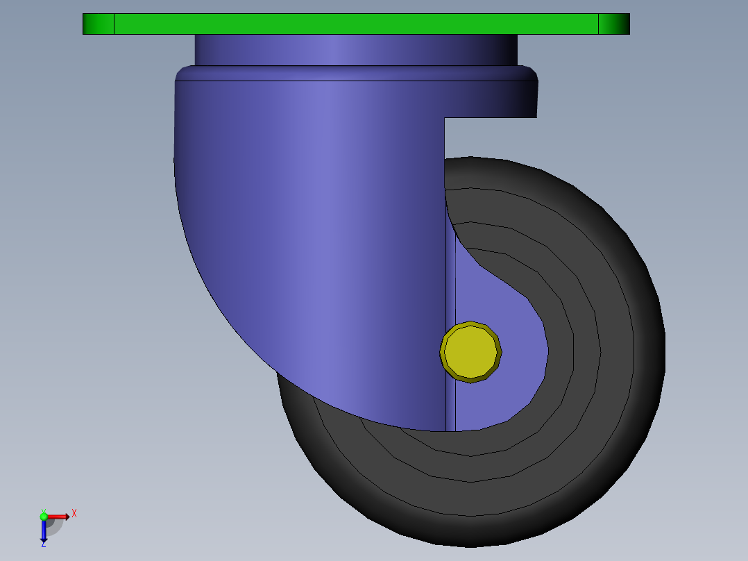 M01-重型脚轮(孔距60X80)俯视图