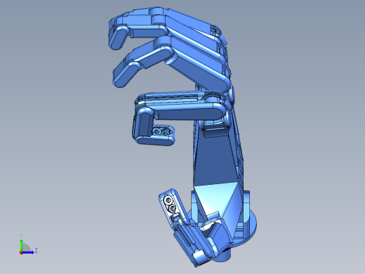 简易仿生手掌结构3D图纸 STEP x_t格式(1)左视缩略图