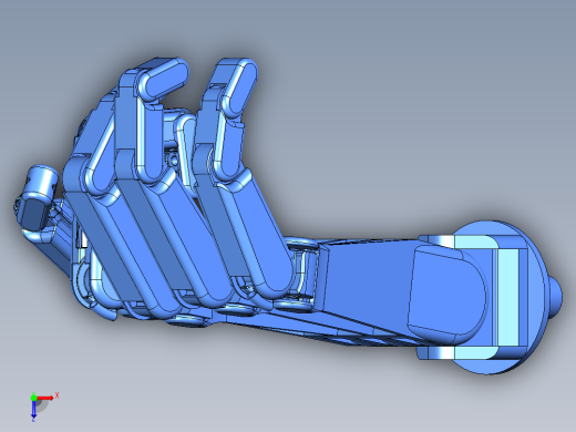 简易仿生手掌结构3D图纸 STEP x_t格式(1)俯视缩略图