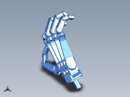 简易仿生手掌结构3D图纸 STEP x_t格式(1)正等轴测缩略图