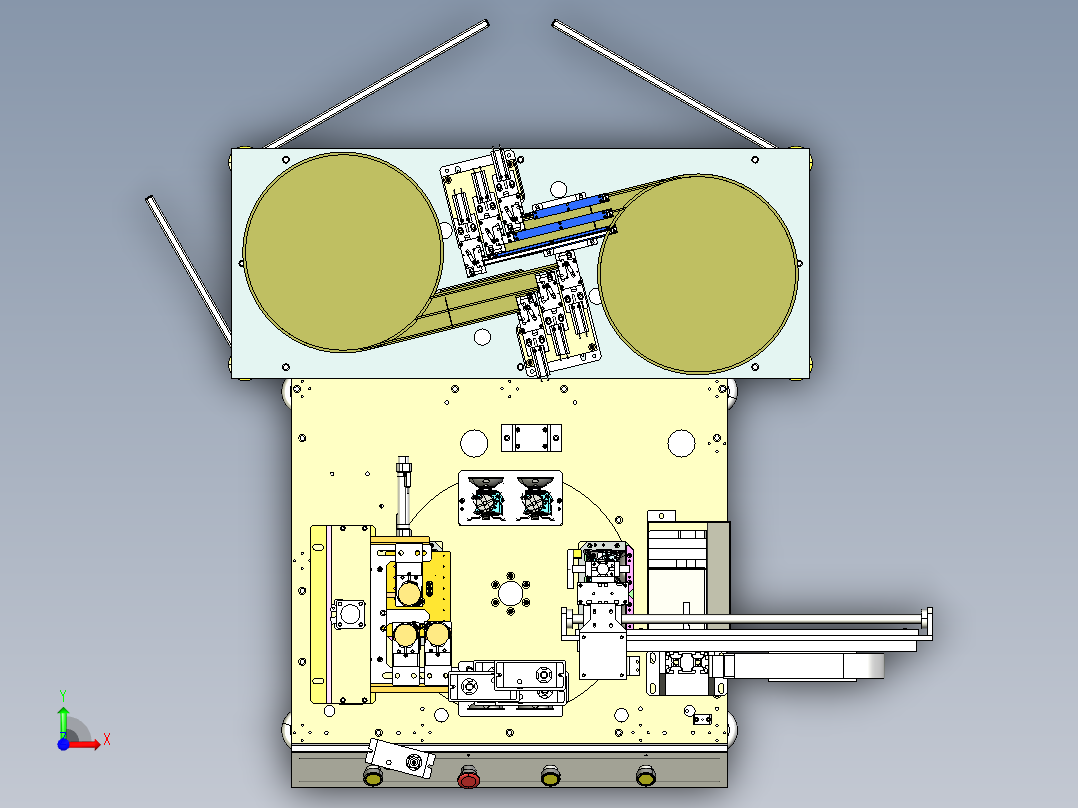 六轴锁螺丝机（完整的半成品）3D模型前视图