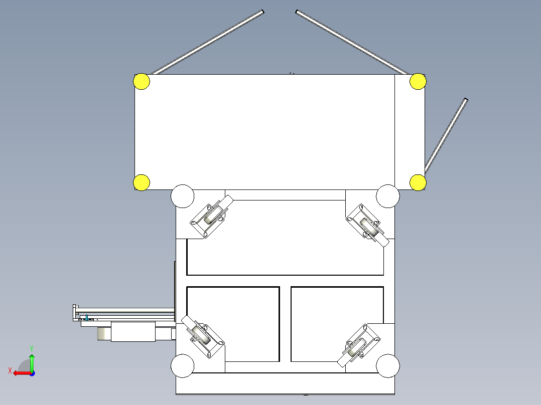 六轴锁螺丝机（完整的半成品）3D模型后视图