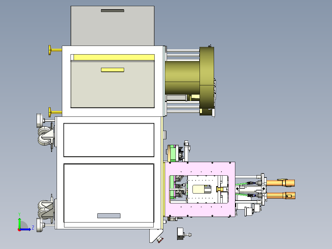 六轴锁螺丝机（完整的半成品）3D模型左视图