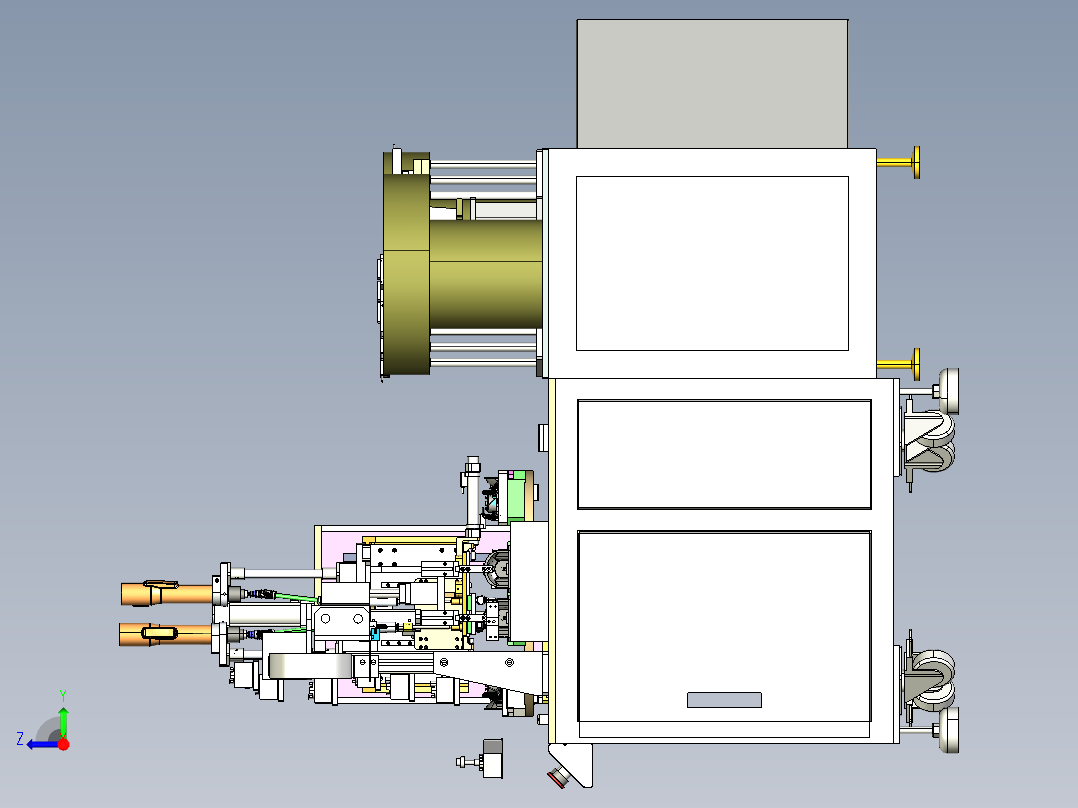 六轴锁螺丝机（完整的半成品）3D模型右视图
