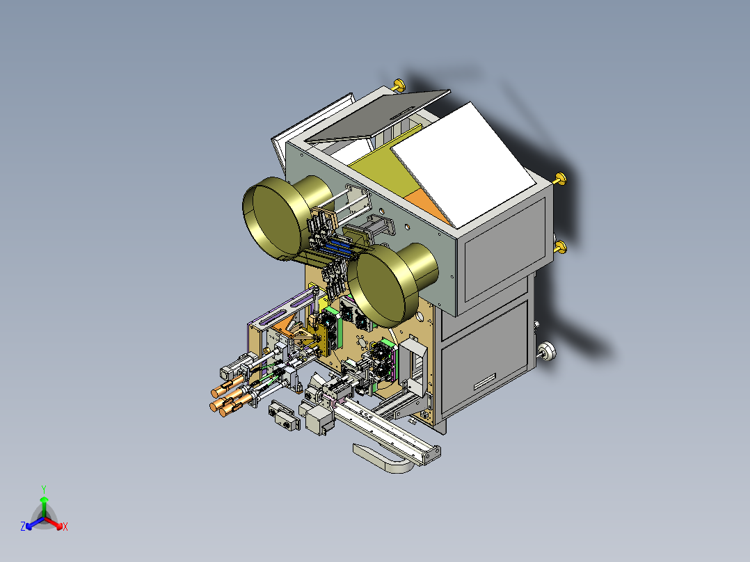 六轴锁螺丝机（完整的半成品）3D模型正等轴测图