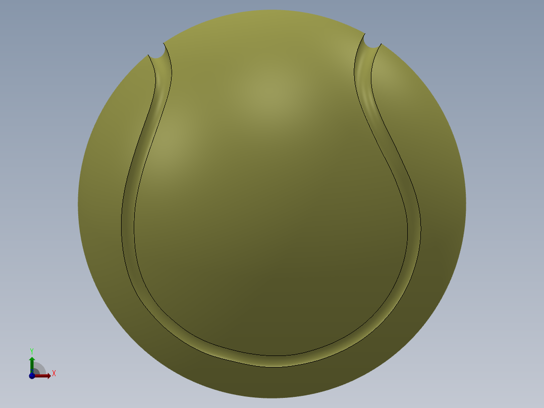 solidworks 网球创意设计图前视图