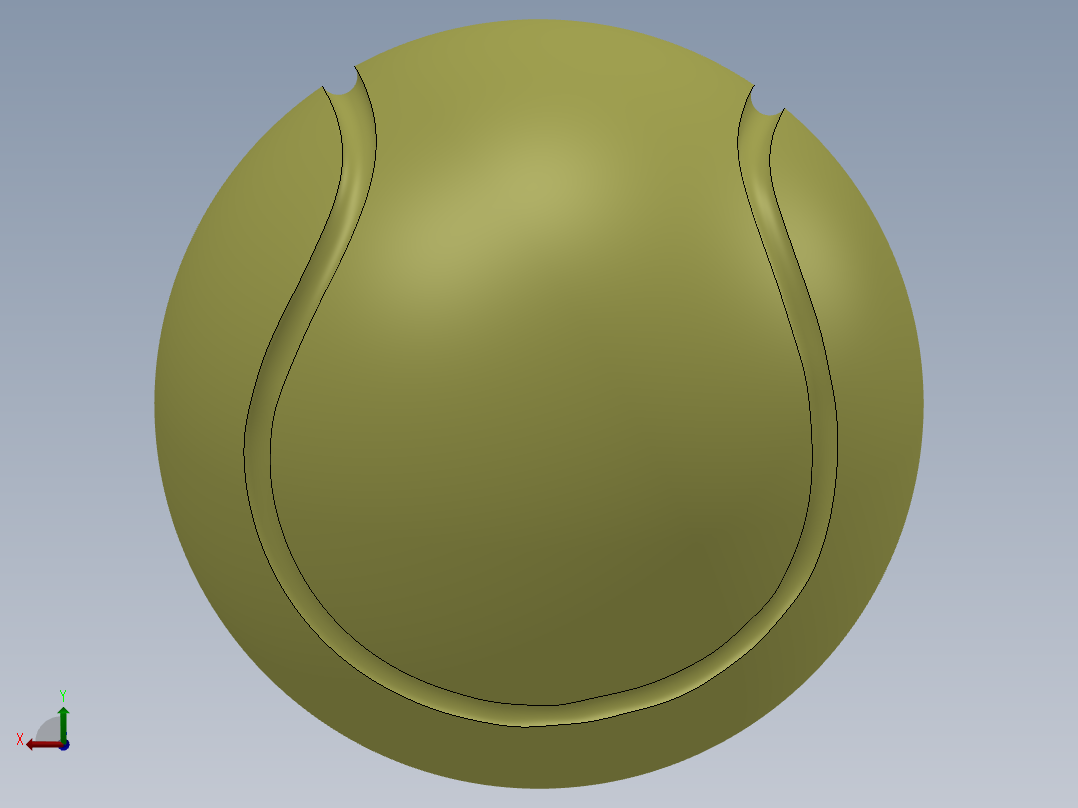 solidworks 网球创意设计图后视图
