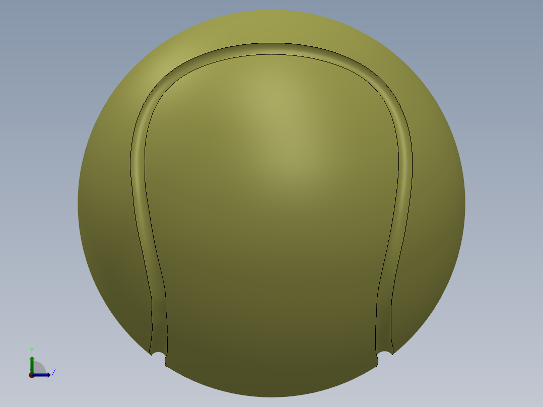 solidworks 网球创意设计图左视图