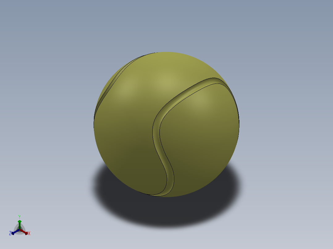 solidworks 网球创意设计图正等轴测图