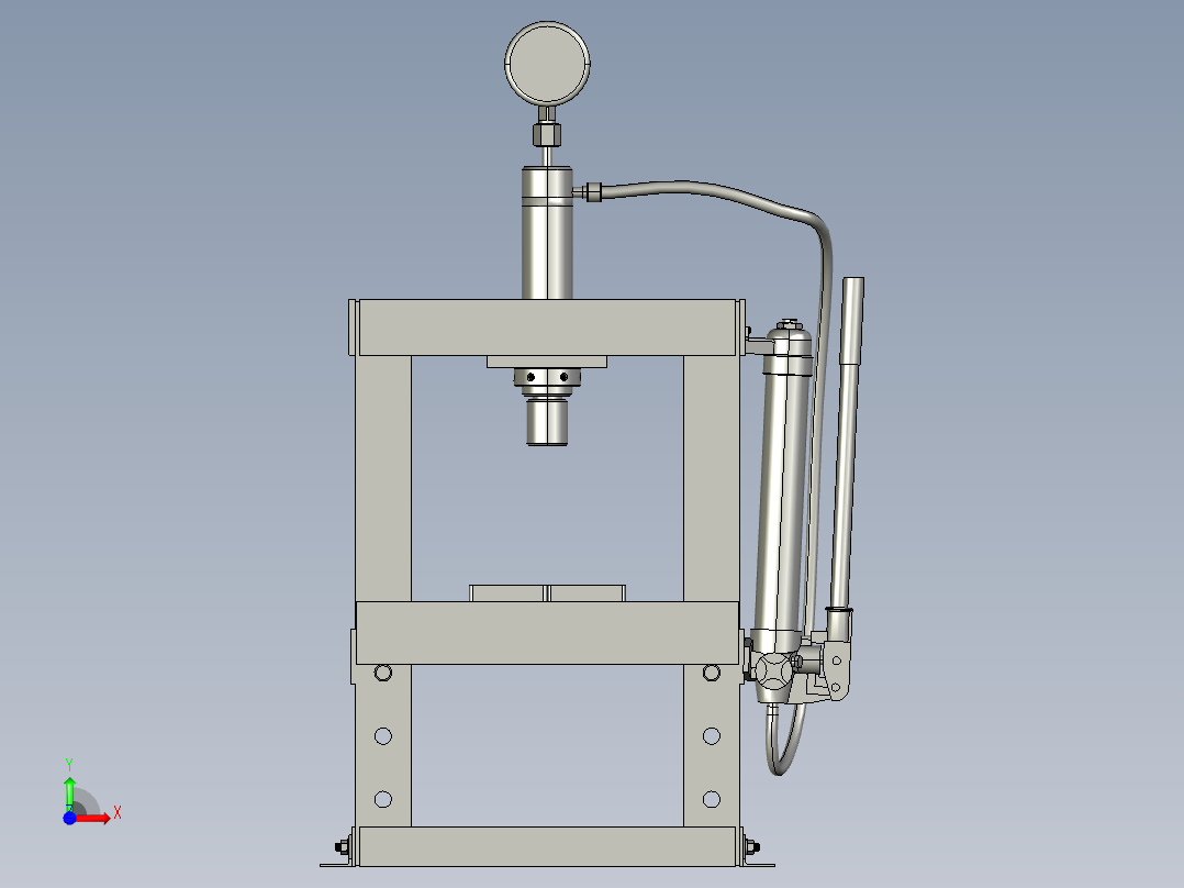 手动液压机10吨前视图