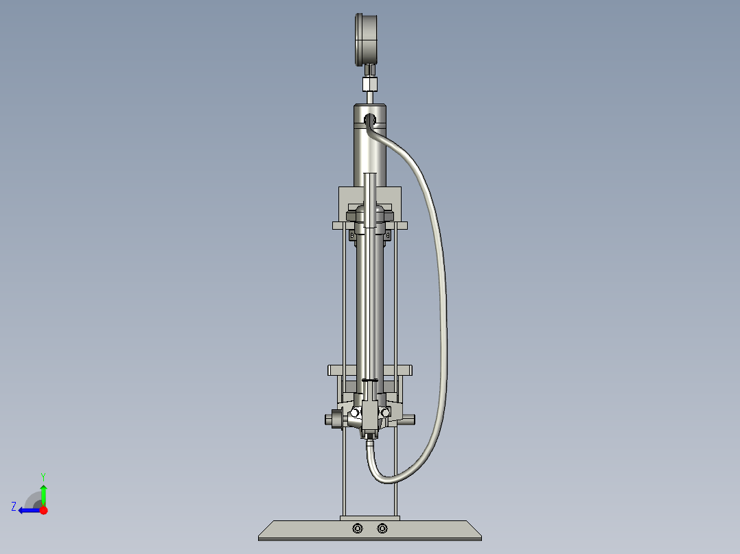 手动液压机10吨右视图