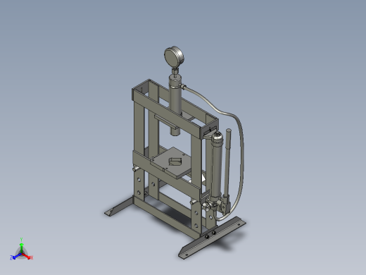 手动液压机10吨正等轴测缩略图