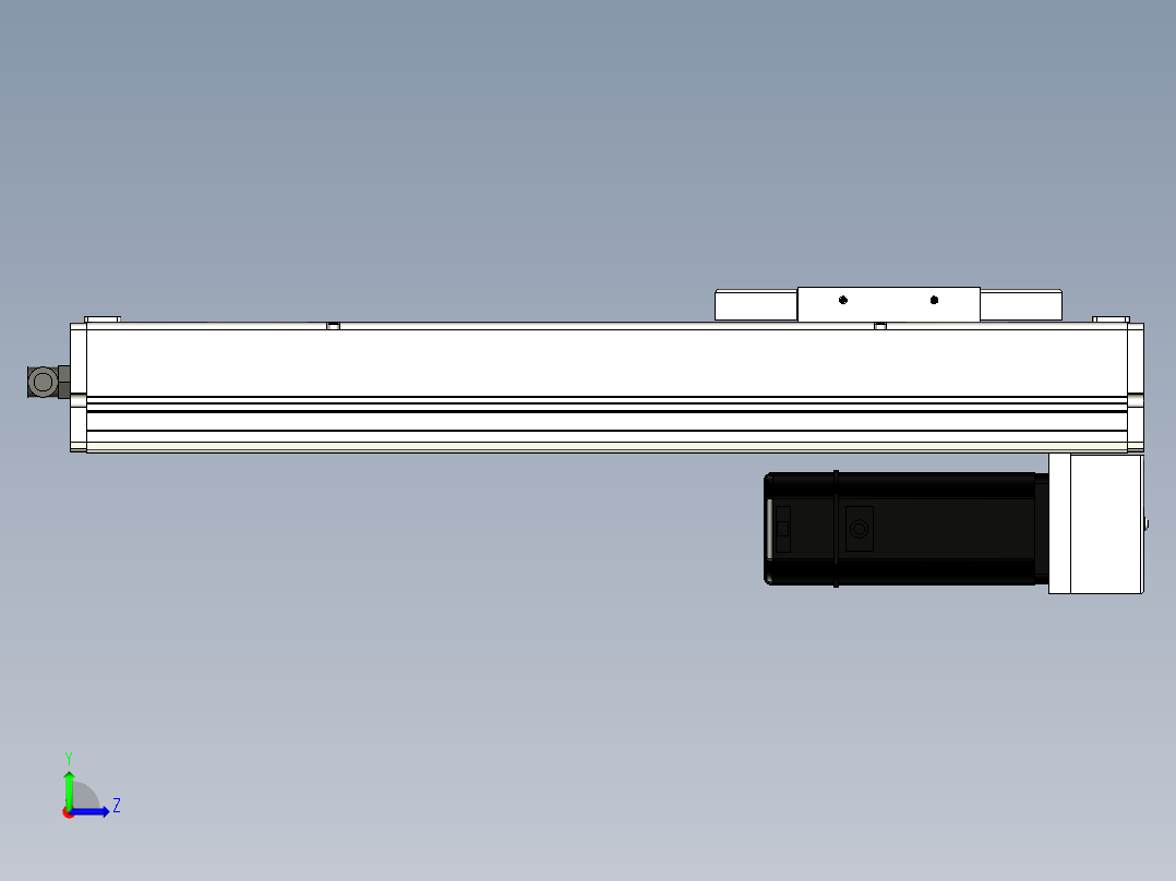 Toyo东佑达直线模组-ECH14-300-BM-400W+煞車左视图