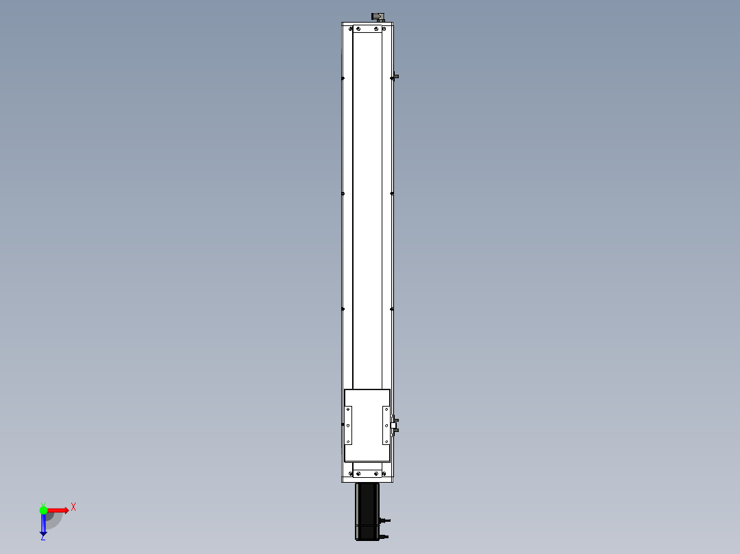 Toyo东佑达直线模组-ECH14-900-BC-400W+煞車俯视图