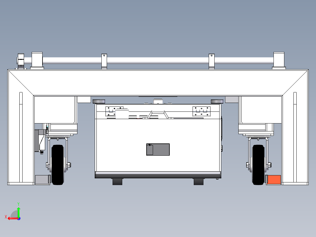 双向料车线边机构后视图