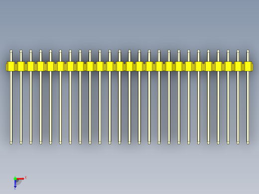 彩色公头100mil（2.54mm）系列-DS1021_yellow_2x25p_100mil_Type19_rev1.0俯视缩略图