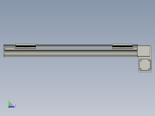 直线模组LHB17-L40-S700-RD设计图纸左视缩略图