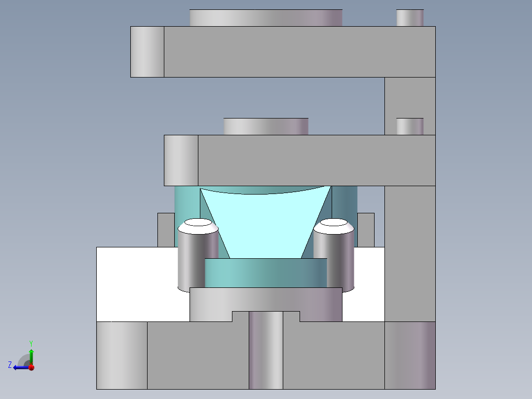 连杆钻18和36孔夹具设计右视图