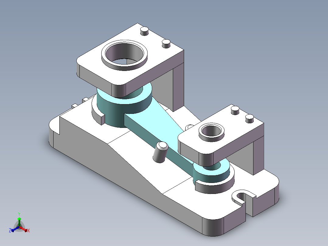连杆钻18和36孔夹具设计正等轴测图