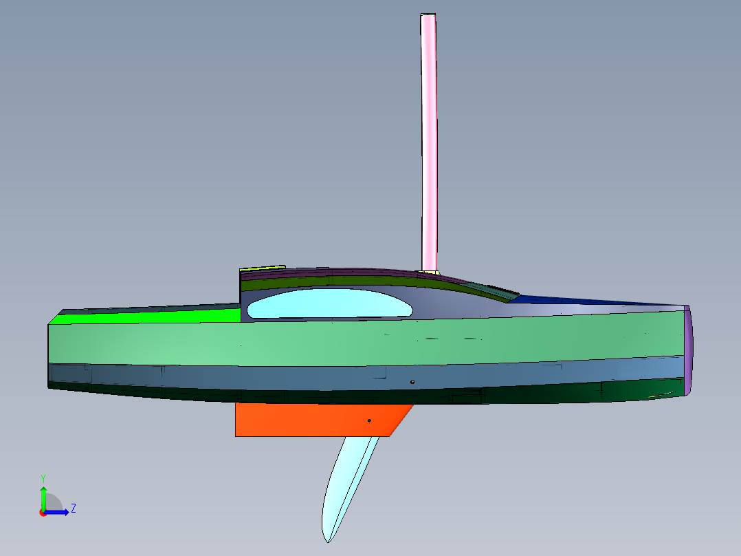 融合了经典现代科技的木制游艇左视图