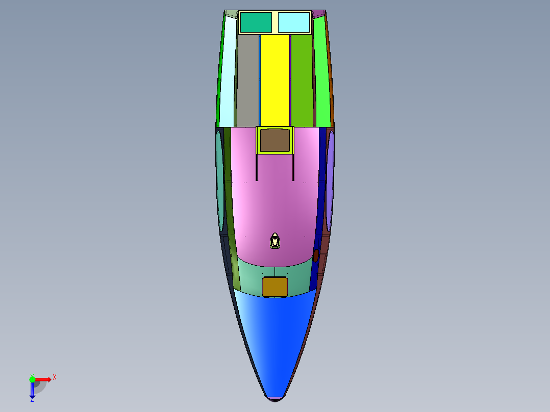 融合了经典现代科技的木制游艇俯视图