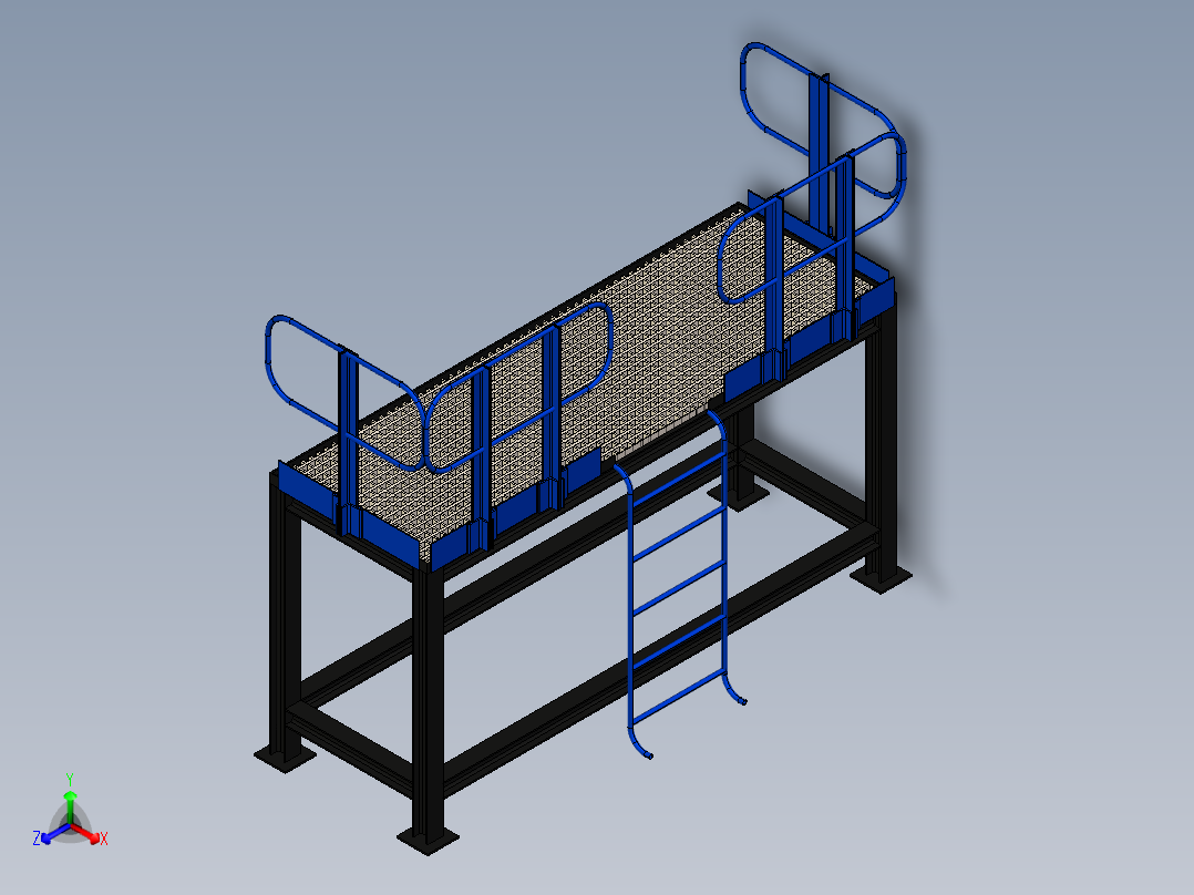 工作台正等轴测图