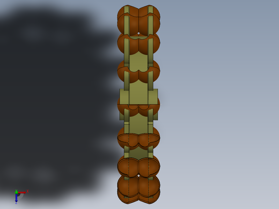 旋转结构俯视图